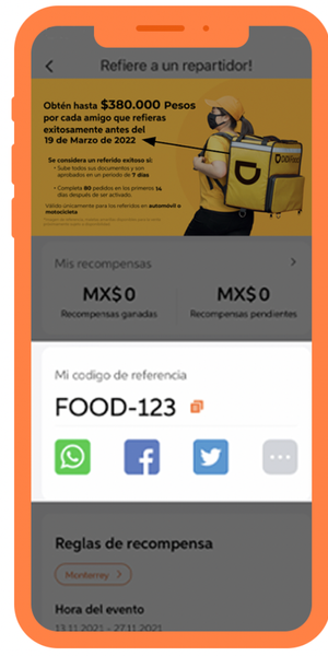 Descubre El Uso De Tu Código De Referencia Por Registrarte Como Socio Repartidor Didi 