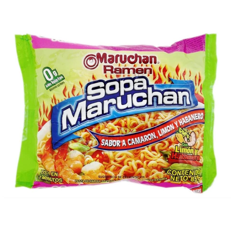 Sopa Ramen  Camaron Limon Y Habanero  Maruchan  85