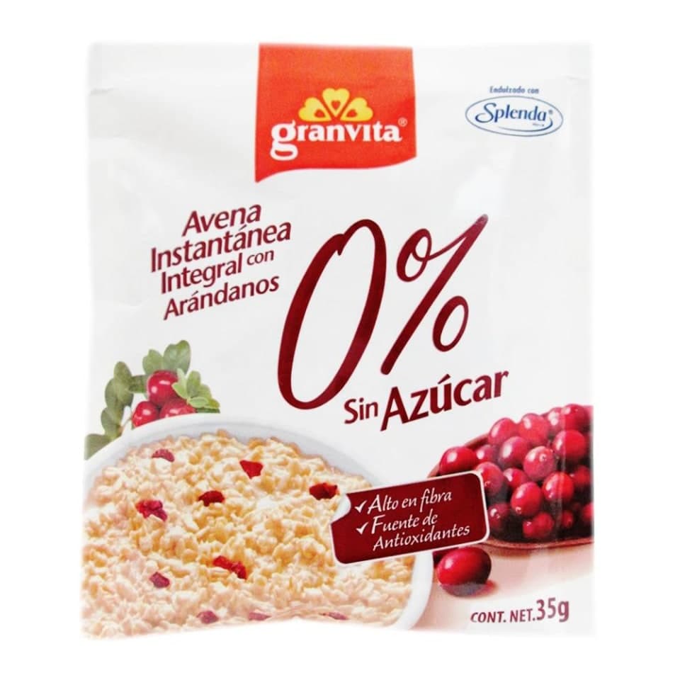 Avena Instantanea  Arandanos 0% Azucar  Granvita   35.0 - Gr