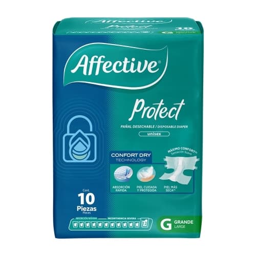 PAÑAL GRANDE ADULTO ACTIVO AFFECTIVE  10 PZ