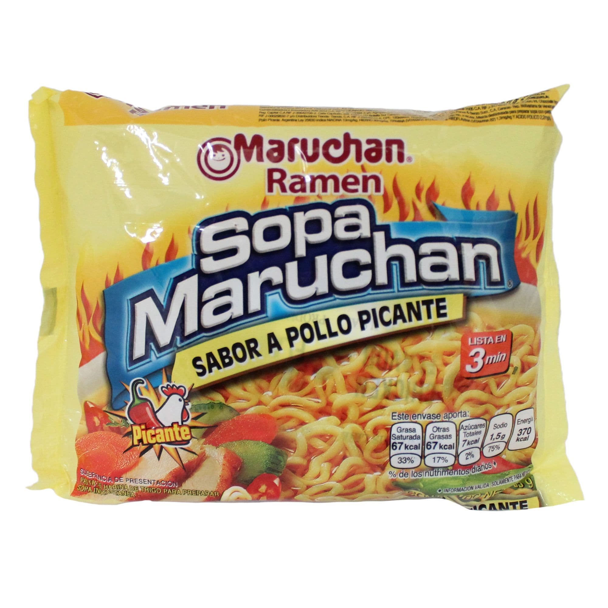 Sopa Ramen  Pollo Picante  Maruchan  85.0 - Gr