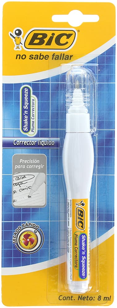 Pluma Correctora  Shaken Squezze  Bic  8.0 - Ml