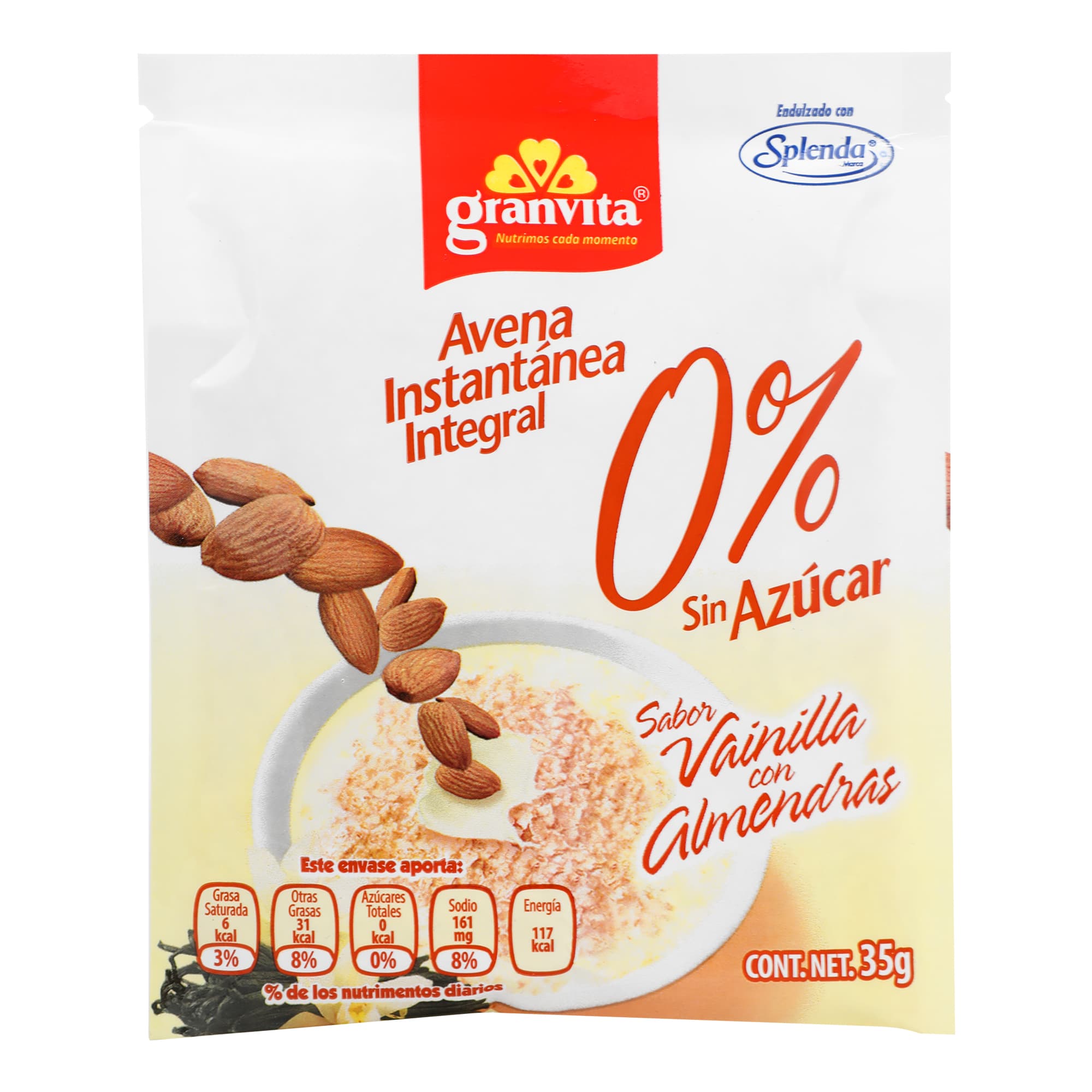 Avena Instantanea  Vainilla Almendra 0% Azucar  Granvita  35