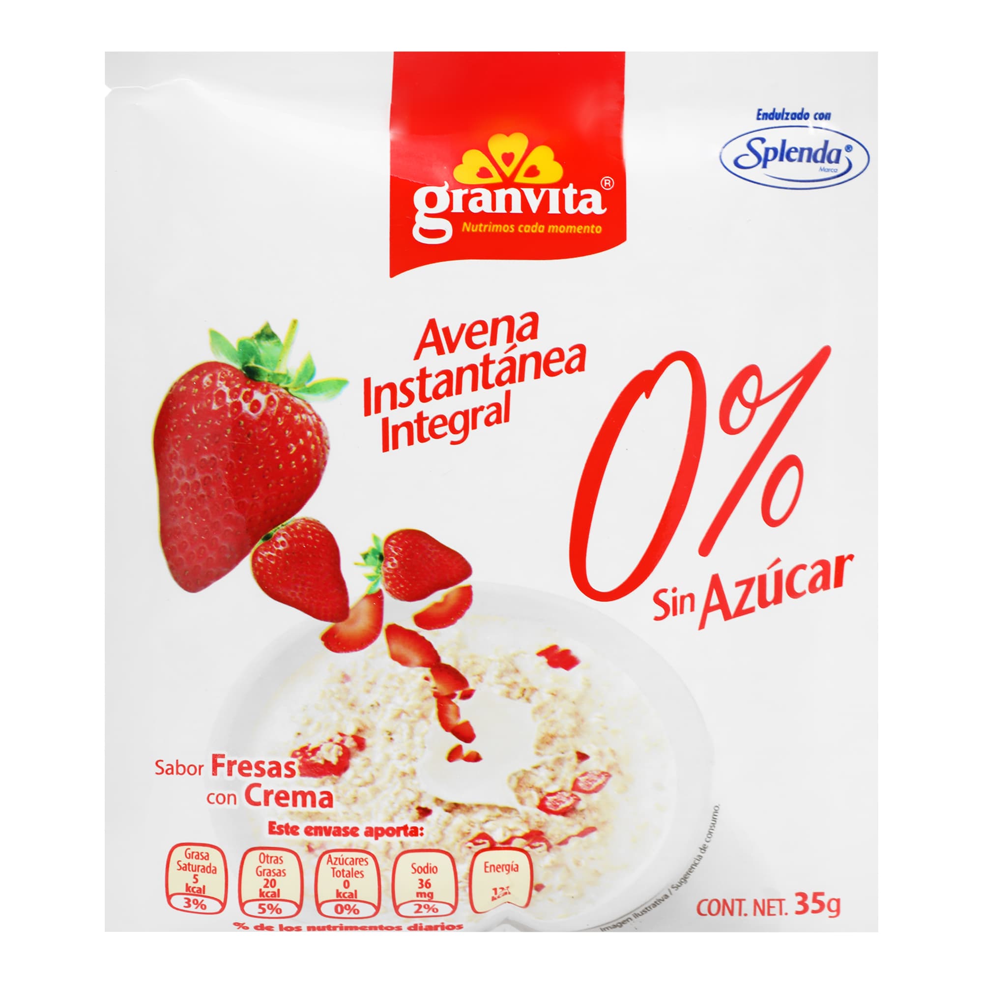 Avena Instantanea  Fresa 0% Azucar   Granvita  35.0 - Gr