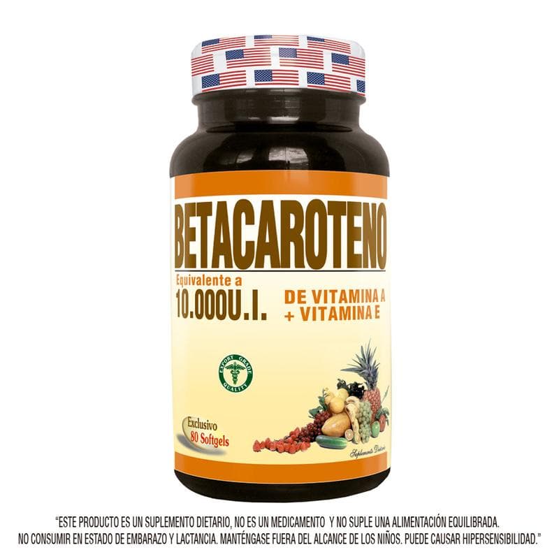Betacaroteno Frasco x 80 soFtgels made in usa