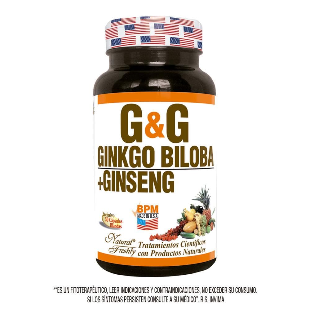 Ginkgo + ginseng multivitaminico x50 soFtgels