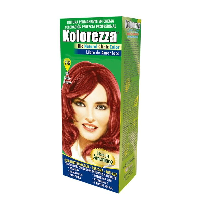 tinte permanente Crema kit rojo granada