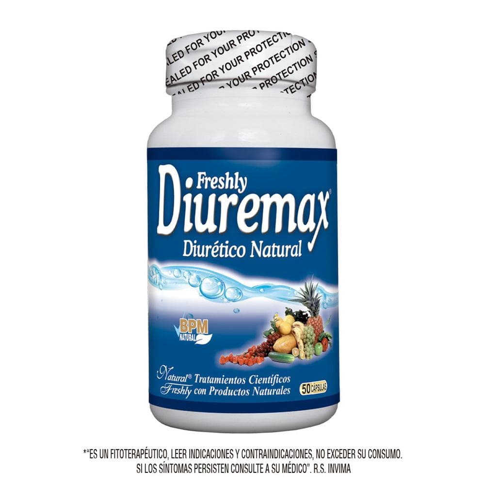 Diuremax diurético natural, Frasco x 50 cap