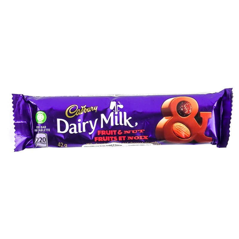 CADBURY CHOCOLATE FRUIT NUT 1UD 42 GR