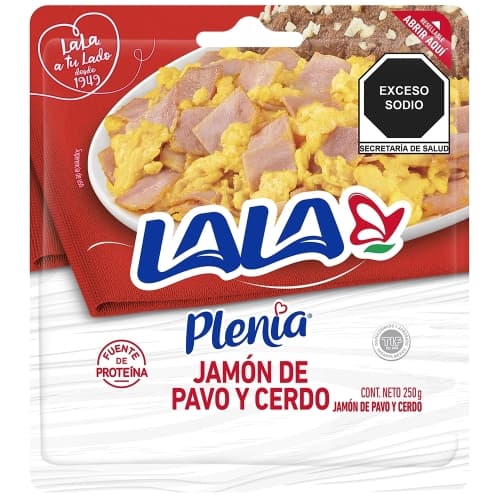 JAMON MIXTO DE PAVO Y CERDO LALA PLENIA  250 GR