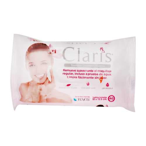 TOALLITAS DESMAQUILLANTES 40PZ CLARIS 40 PZ