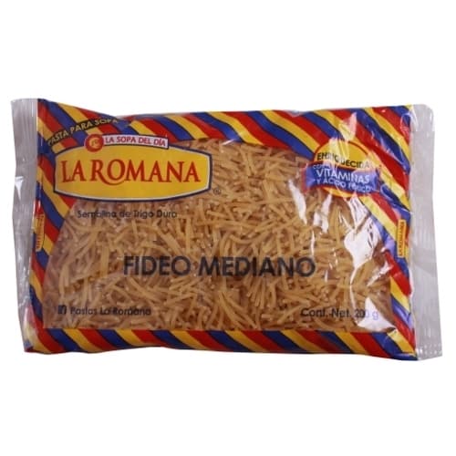 Pasta Para Sopa De Fideo Mediano La Romana  200 Gr