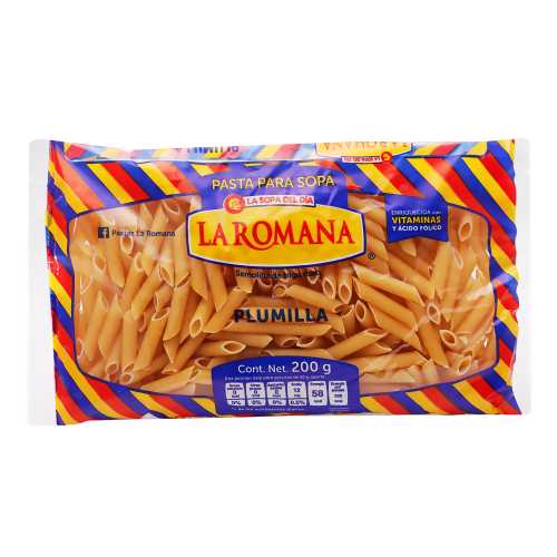 PASTA DE PLUMA CORTA LA ROMANA  200 GR