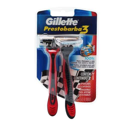 MAQUINA AFEITAR GILLETTE PRESTOBARBA3  2 PZ