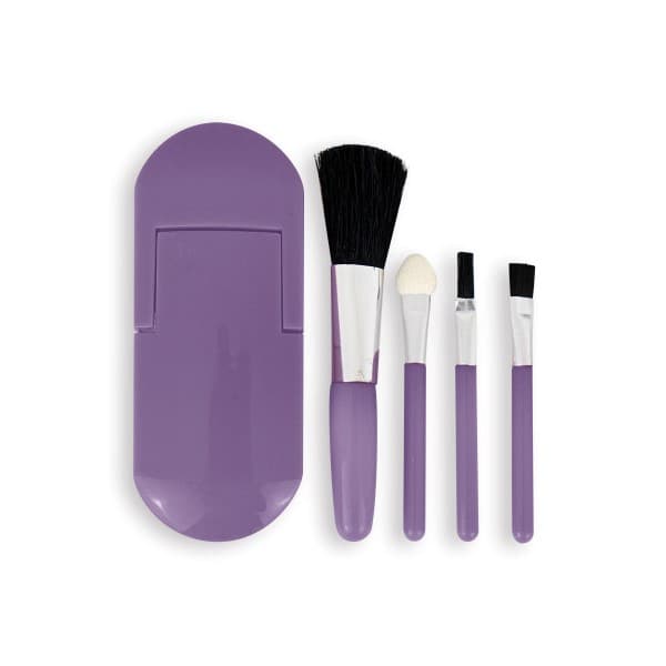 Set de Brochas Para Maquillaje Color Morado
