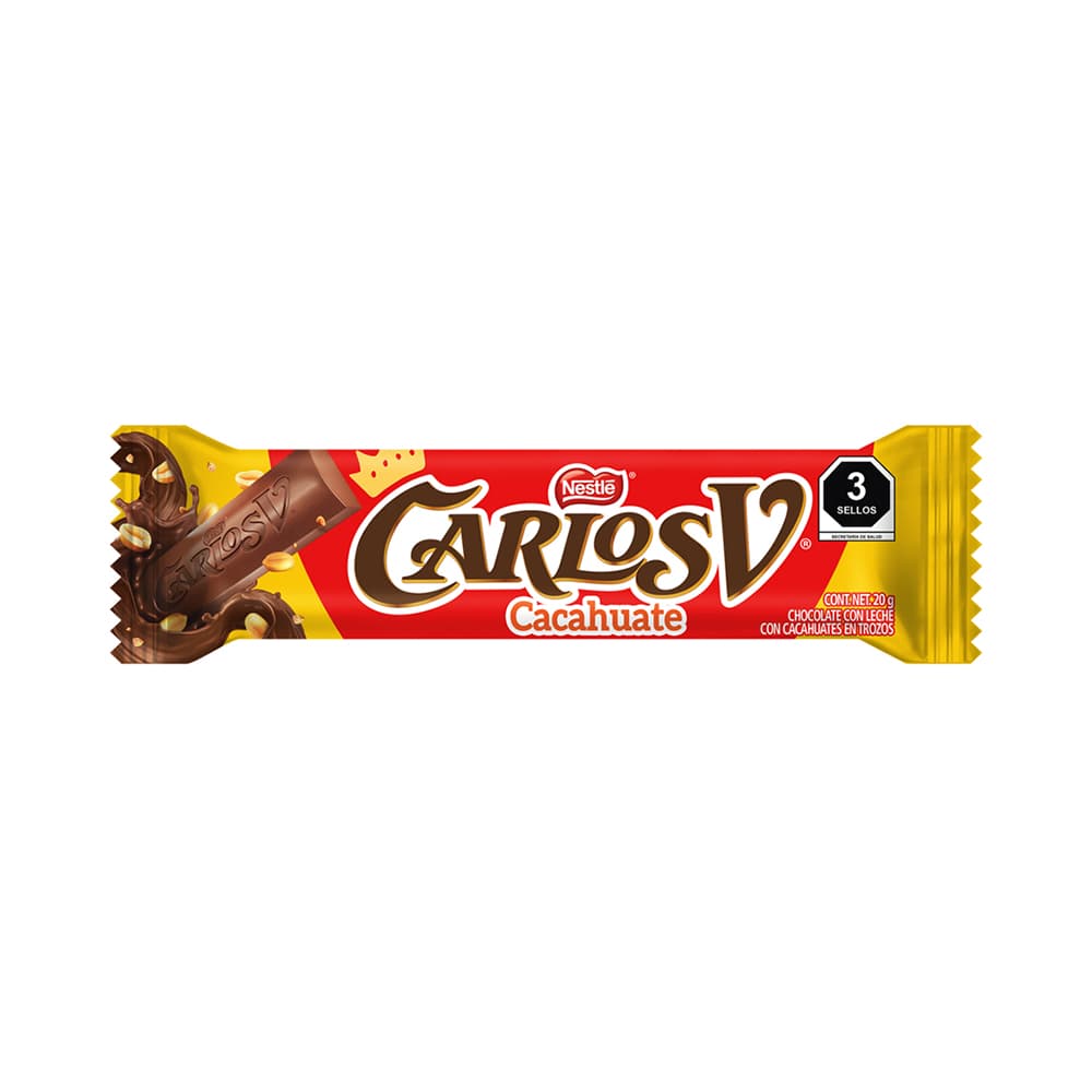 CARLOS V CHOCOLATE CACAHUATE 20GR