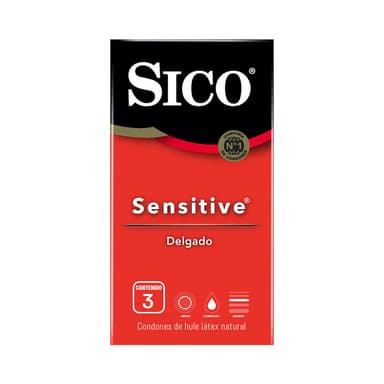 Condones lubricados Sico Sensitive 3 pz