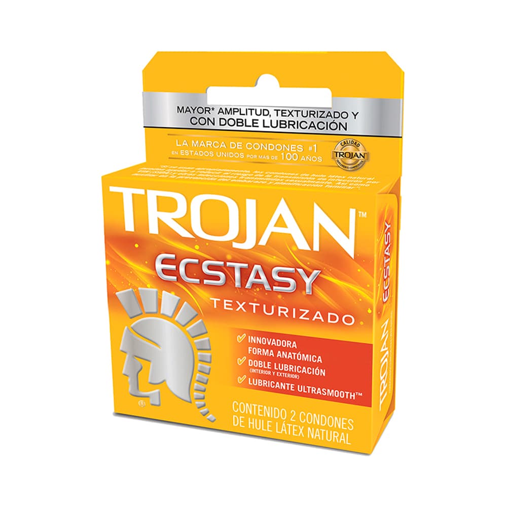 Trojan Ecstasy Preservativo Texturizado 2 Piezas