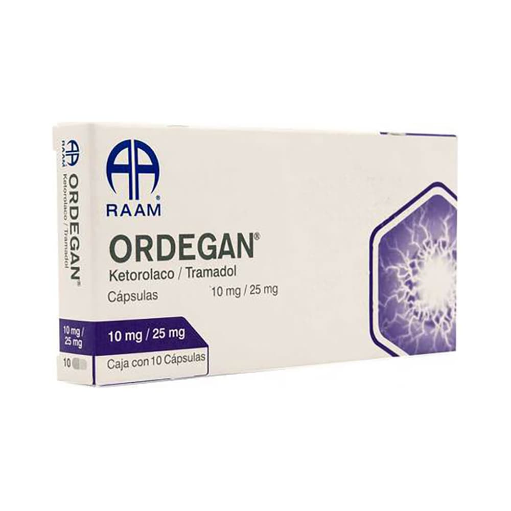 Gm Ordegan Ketorolaco/Tramadol 10/25 mg 10 Cápsulas