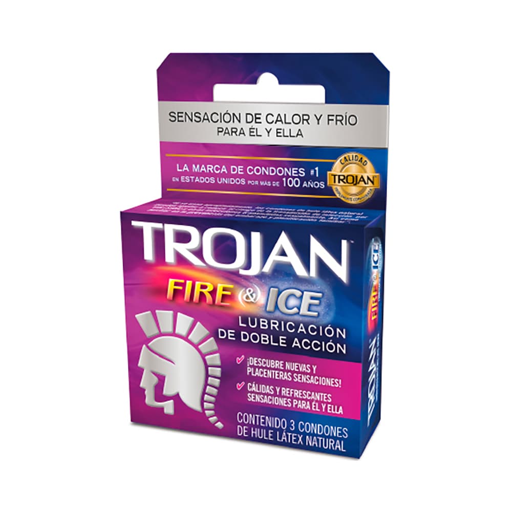 Trojan Fire-Ice Preservativo 3 Piezas