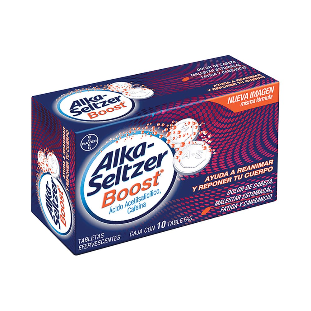 Bayer Alka-Seltzer Boost 10 Tabletas Efervescentes