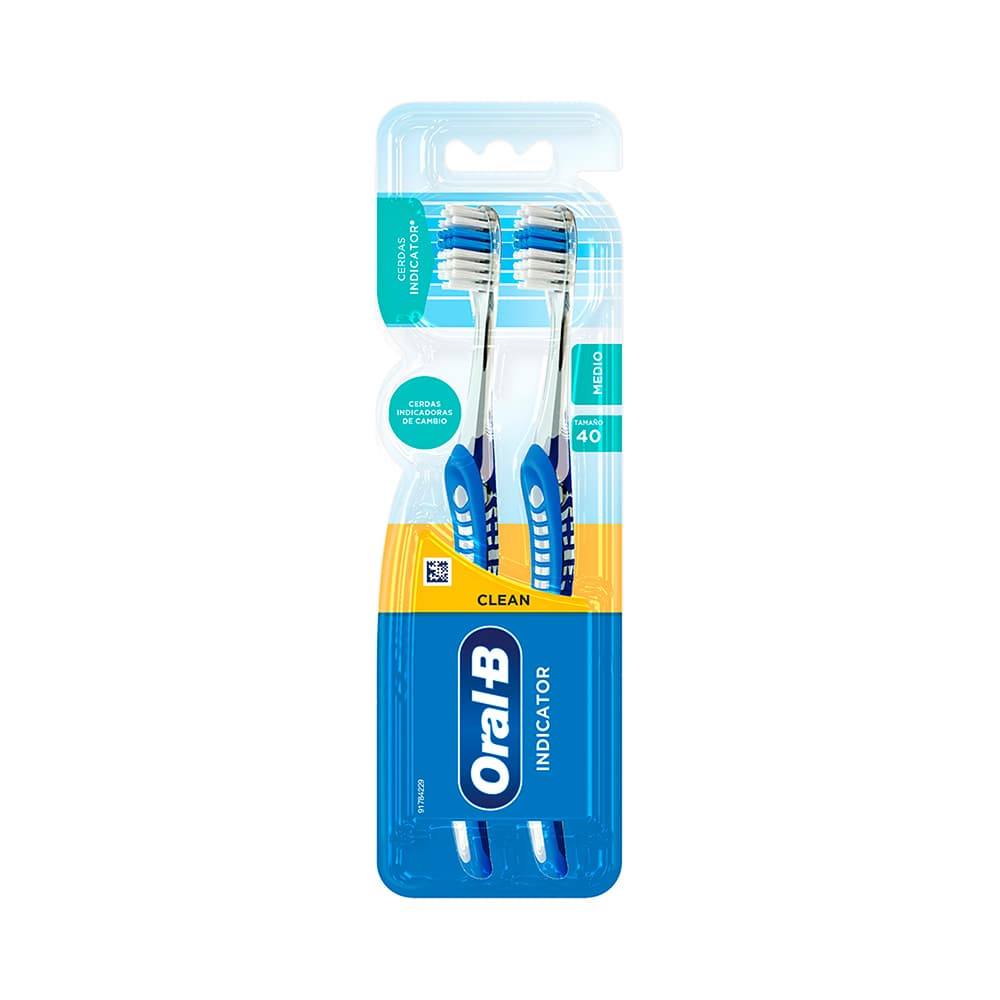 CEPILLO DENTAL ORAL-B INDICATOR 2PACK