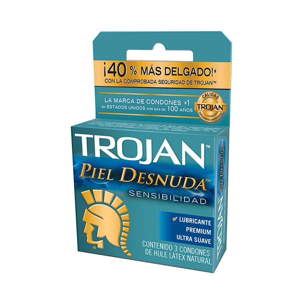 Preservativos Trojan Piel Desnuda 3 pz