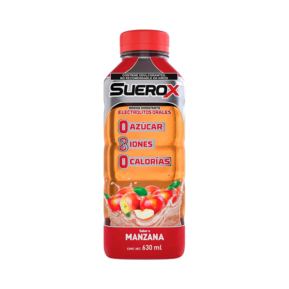 SUEROX  8IONES ADULTO MANZANA 630 ML