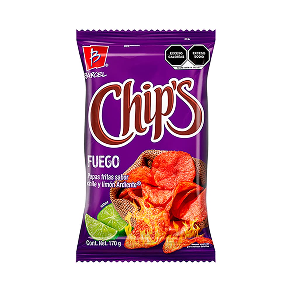 CHIPS FUEGO BARCEL 170 GR              .