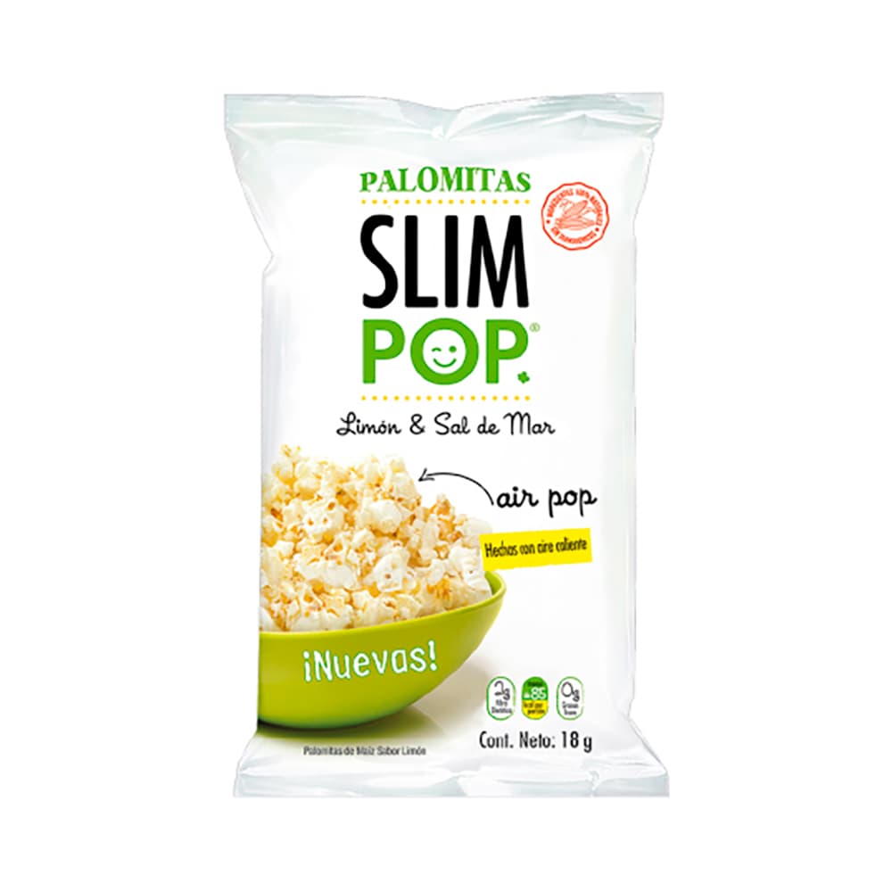 PALOMITAS LIMÓN SAL DE MAR SLIM POP 18G.