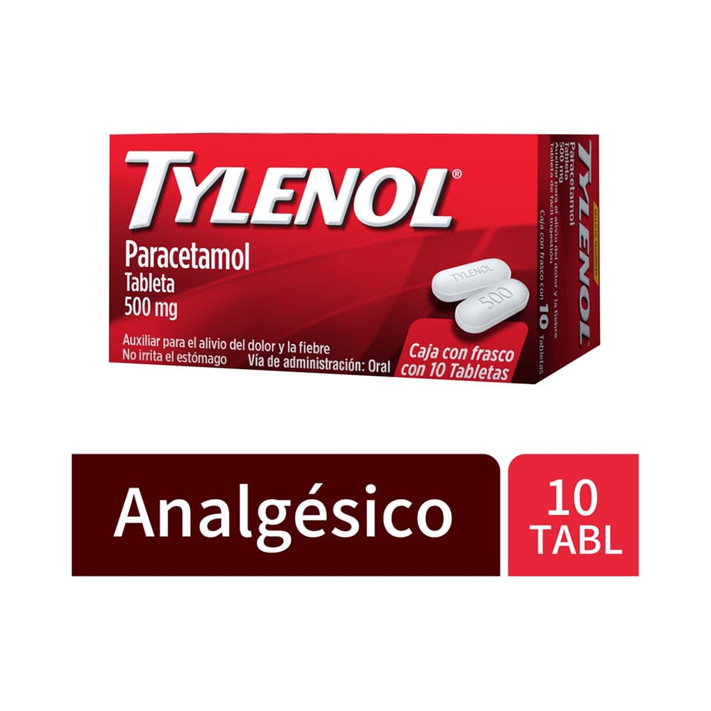 Tylenol 500 mg 10 Tabletas