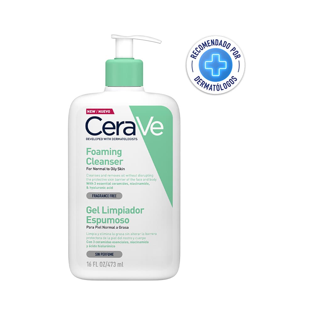 Cerave Gel Limpiador Espumoso para Piel Normal a Grasa 473 ml