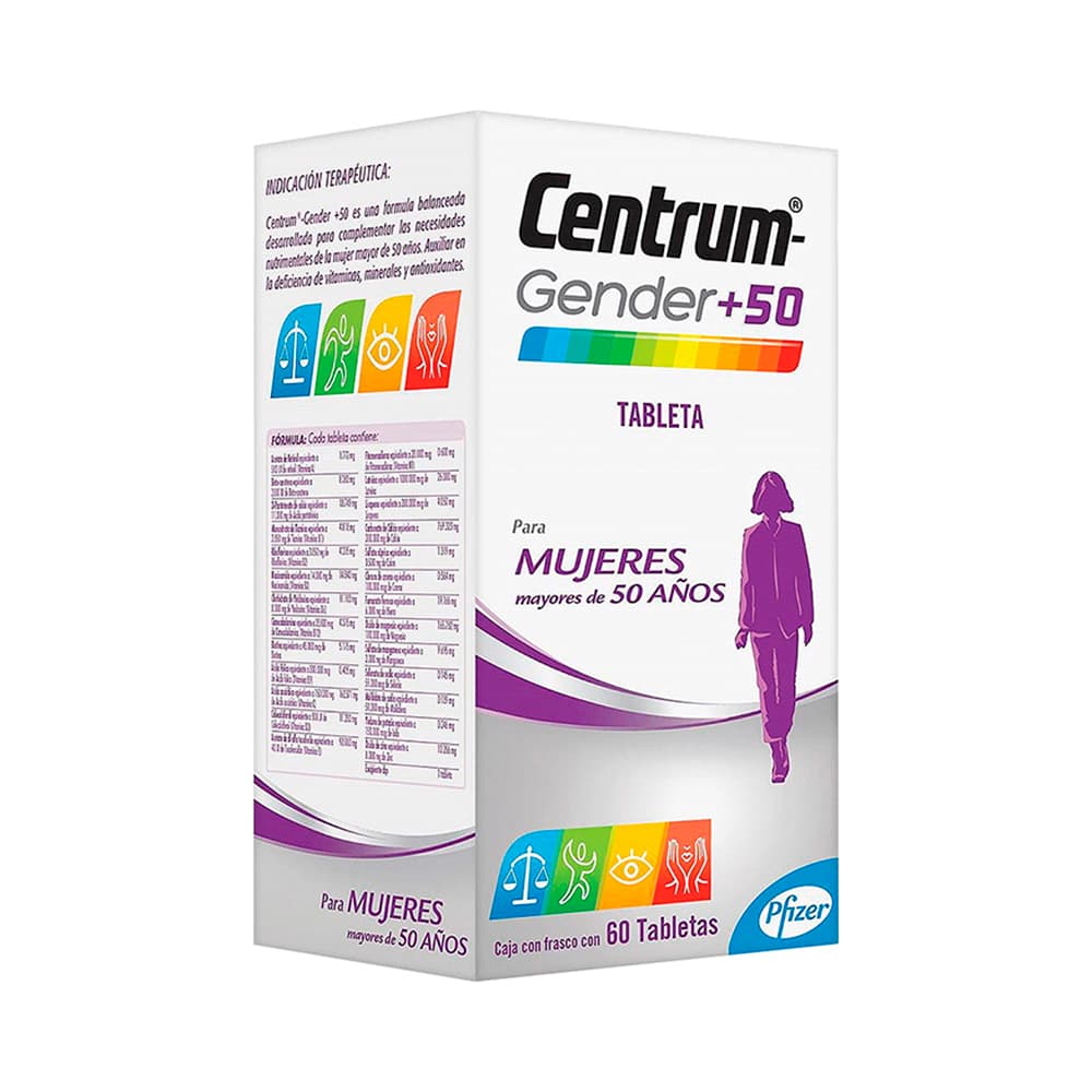 CENTRUM GENDER + 50 MUJER 60 TAB