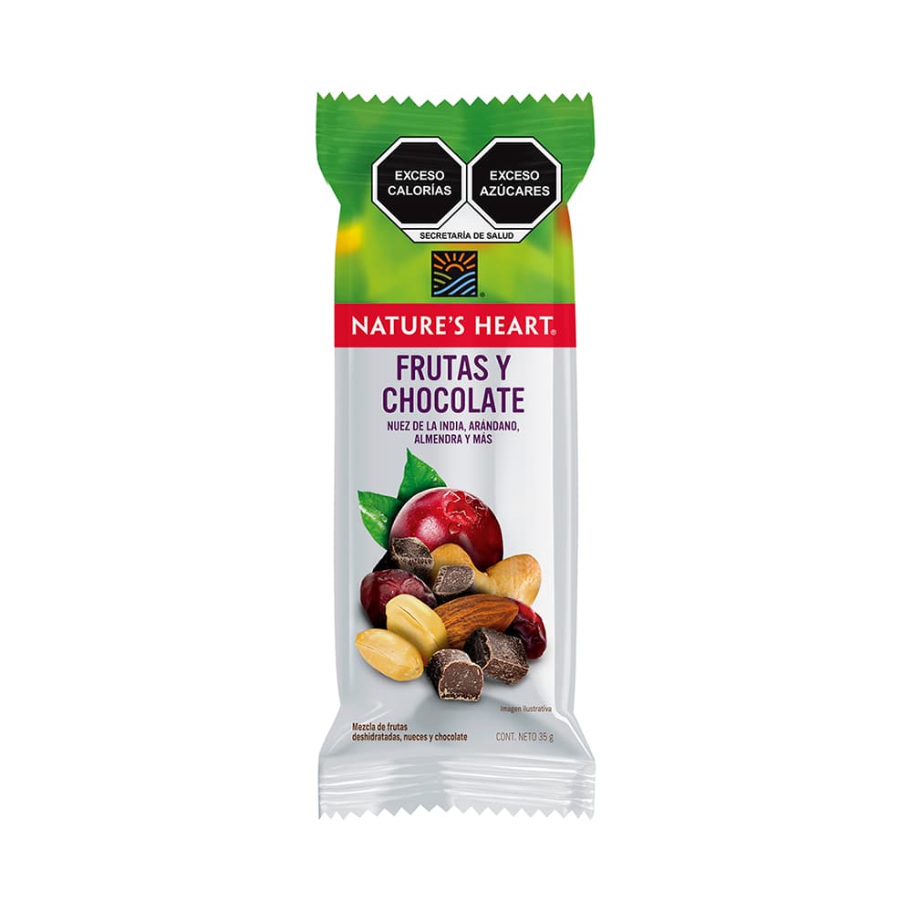 FRUTAS Y CHOCOLATE NATURE'S HEART 35GR