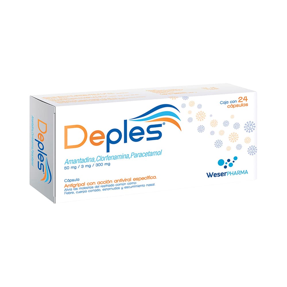 DEPLES 50 MG / 3 MG / 300 MG 24 CAP