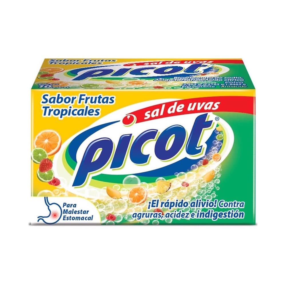 Sal de Uvas Picot Sabor Frutas Tropicales 10 Sobres
