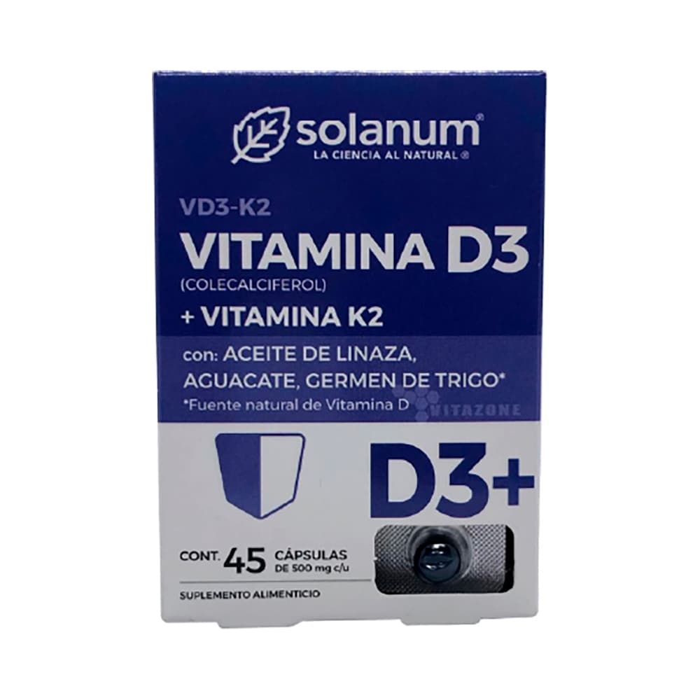 SOLANUM VITAMINA D3 550 MG 45 CAP