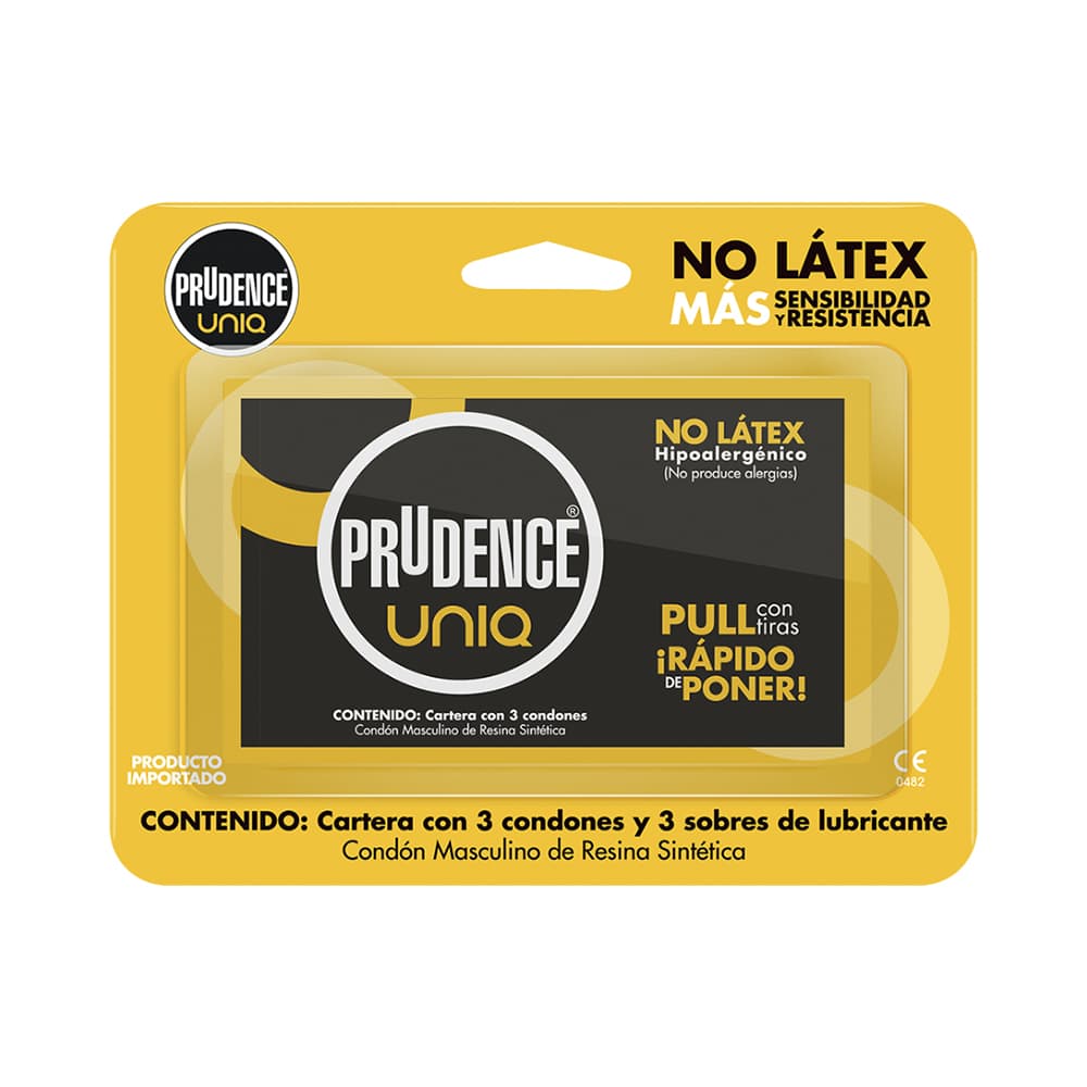 Prudence Uniq Condones sin Látex 3 Piezas