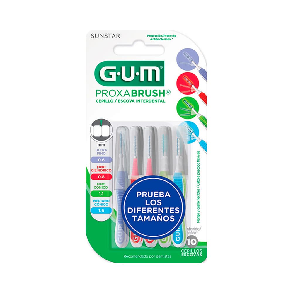GUM CEPILLO INTERDENTAL PROXABRUSH 10 UN