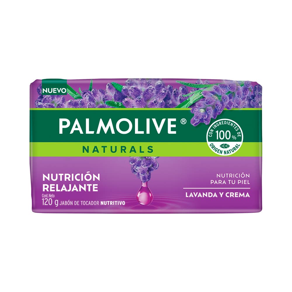 Palmolive Naturals Jabón en Barra Lavanda y Crema 120 grs