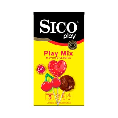 PRESERVATIVOS SICO PLAY MIX C/5 1 PZA