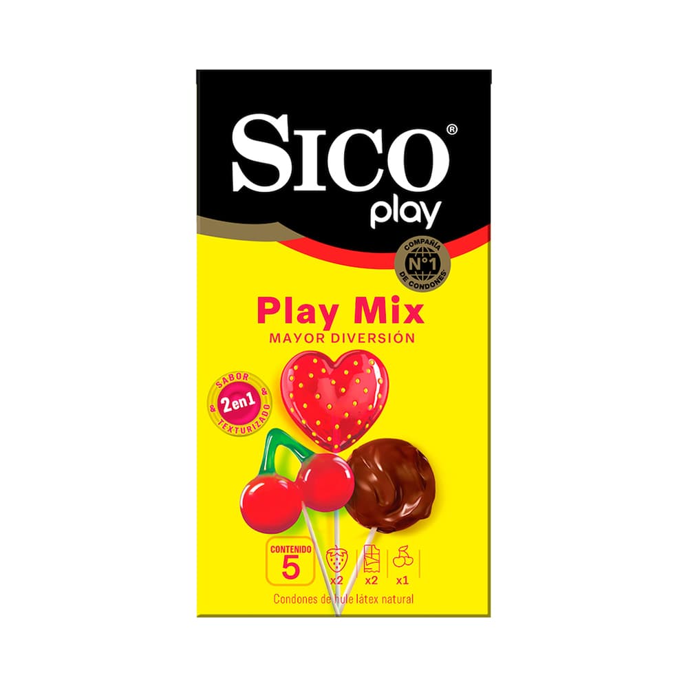 PRESERVATIVOS SICO PLAY MIX C/5 1 PZA