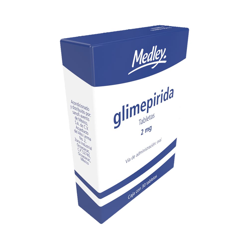Gm Glimepirida 2 mg 30 Tabletas