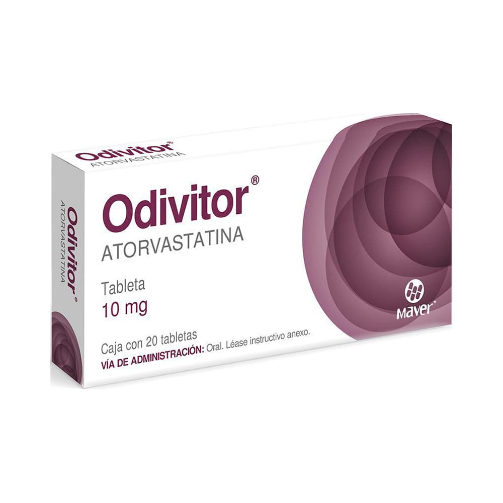 Maver Odivitor Atorvastatina 10 mg 20 Tabletas