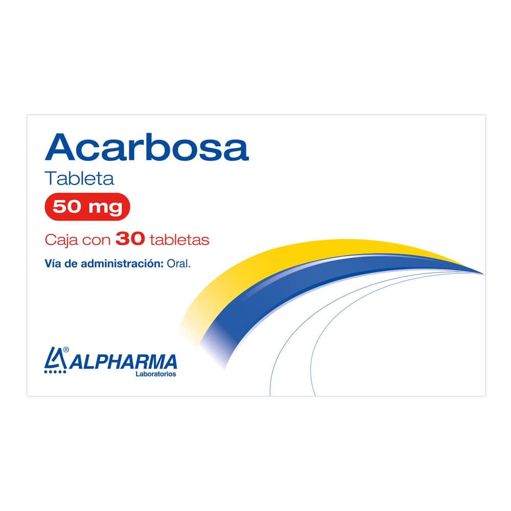 Gm Acarbosa 50 mg 30 Tabletas