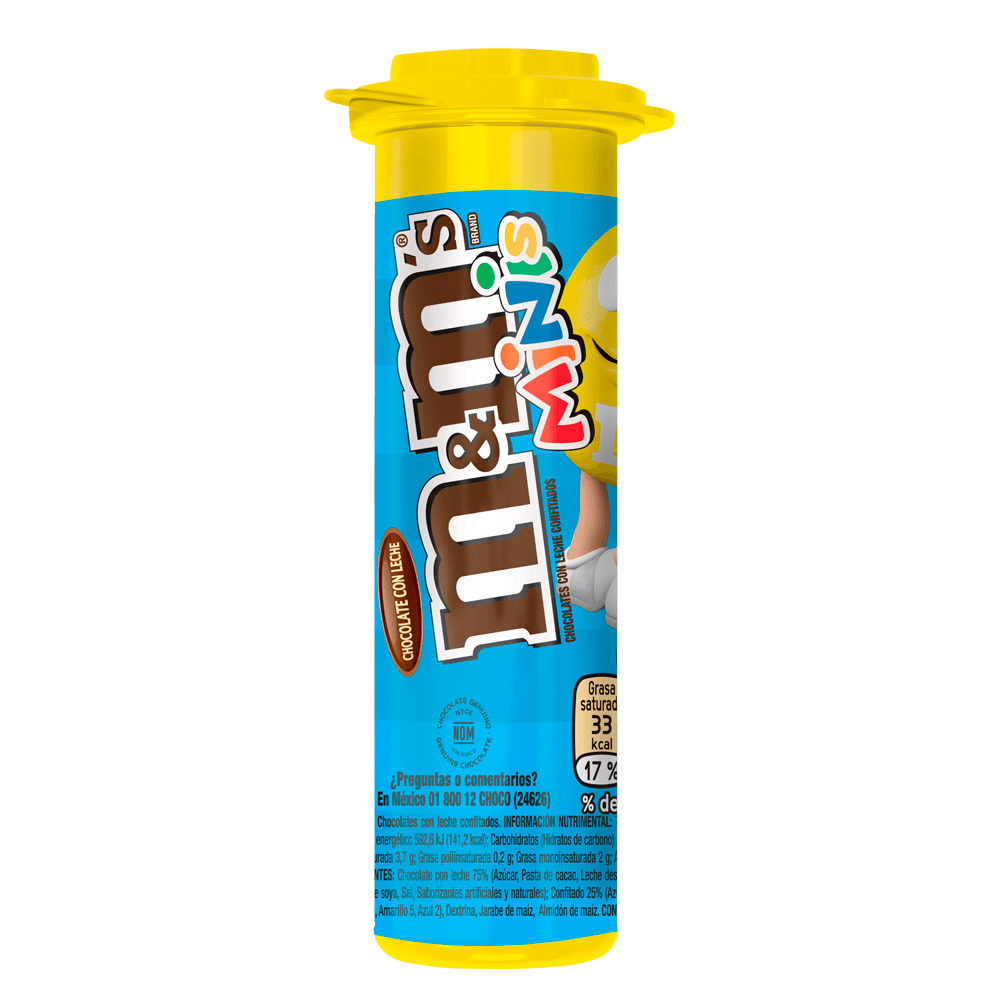 CHOCOLATE MINIS TUBO M&M 30 GRAMOS