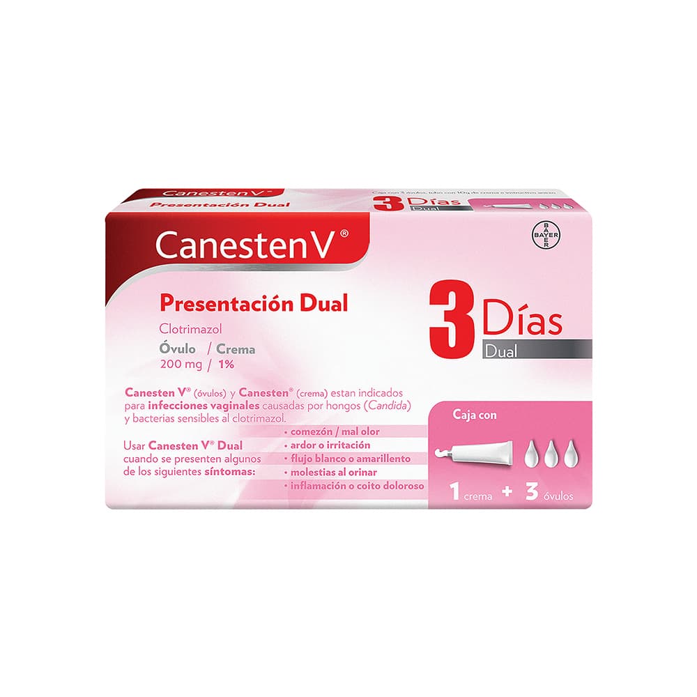 Canesten Tratamiento Vaginal Dual Óvulos y Crema 10 grs