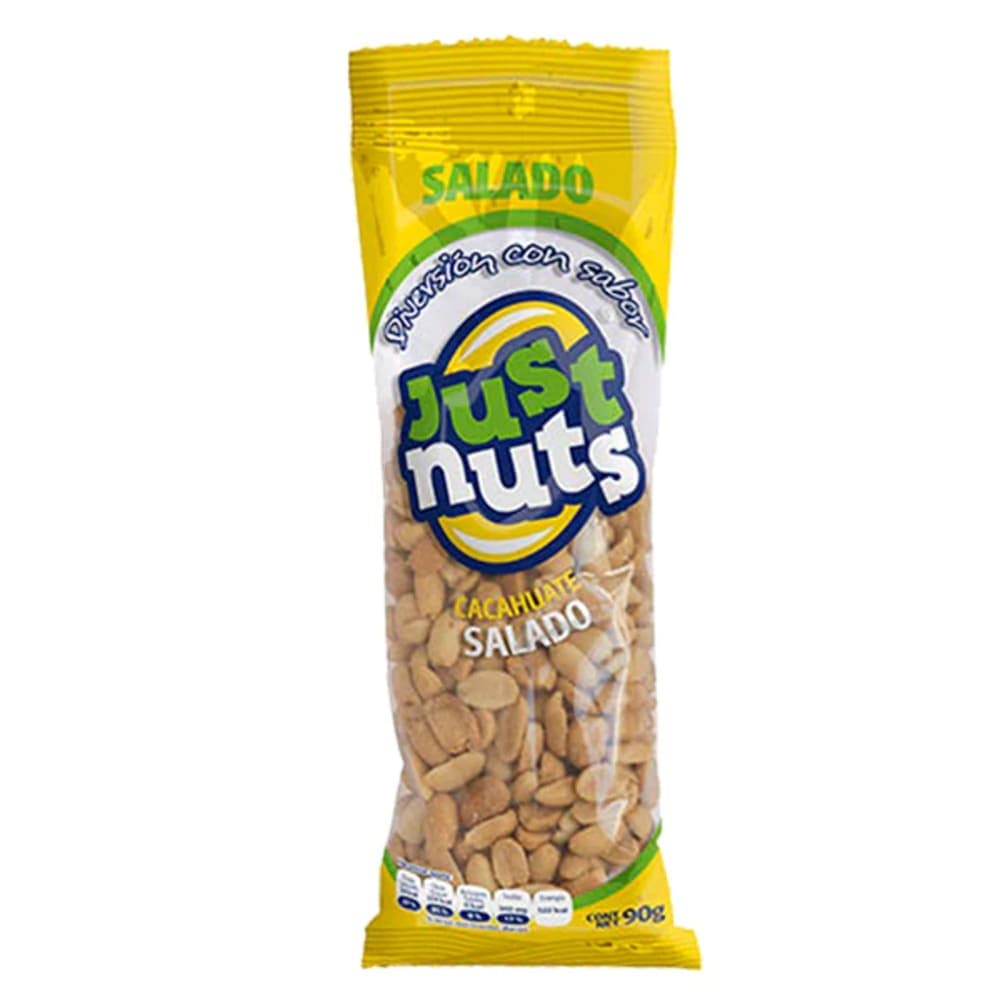 CACAHUATE JUST NUT SALADO 90GR         .
