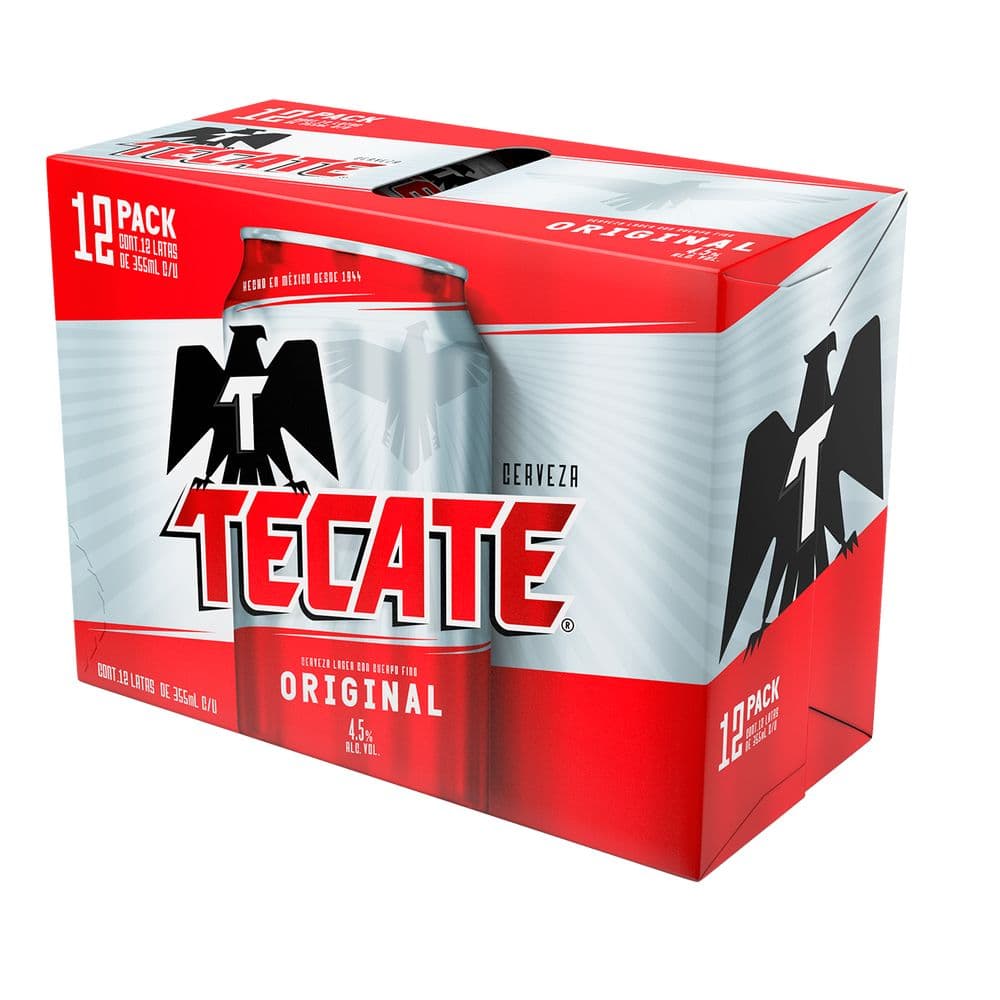 Tecate Cerveza Clara Original 12 Pack 355 ml