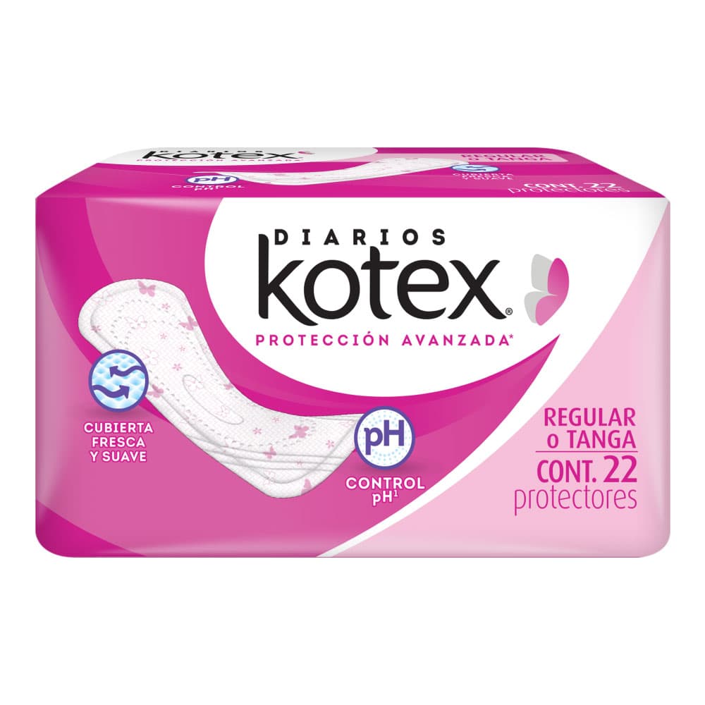 Kotex Pantiprotectores Regular/Tanga 22 Piezas